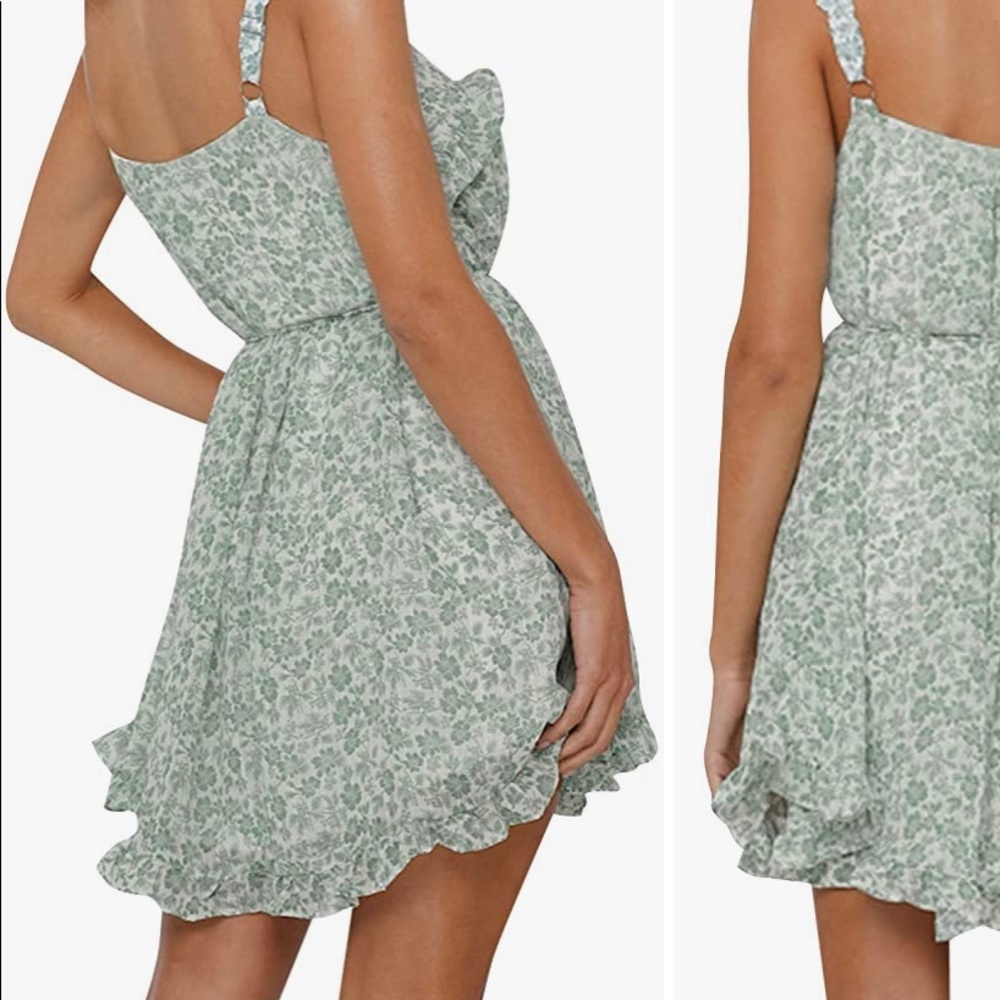 SIMPLEE RUFFLE MINI DRESS FLOUNCE HEM DRESS - Picture 3 of 8